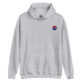 Bisexual Flag Embroidered Circle Hoodie: Celebratory LGBTQ+ Pride Design
